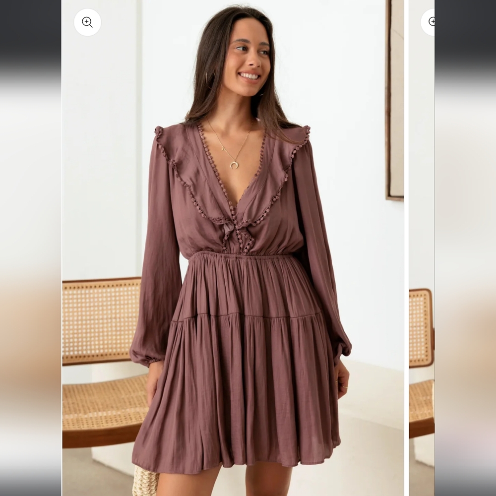 Mustard Seed Mauve Ruffle Dress